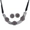 Indian Oxidized Jewelry Boho Tribal Jewelry Indian Long Necklace Bohemian Jewelry Afghani Tribal Tassel Long Ghungroo Necklace Earrings Set Choker Necklace Fashion Jewelry